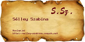 Sélley Szabina névjegykártya